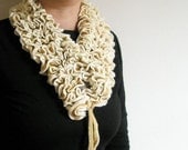 RUFFLE Cowl Scarf. Spring Fashion  / Winter Accessories