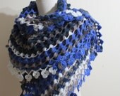 Beautiful Shawl Blue Colors winter fashion. READY TO SHIPPING