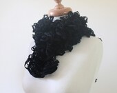Black Knitting Scarf READY TO SHIPPING