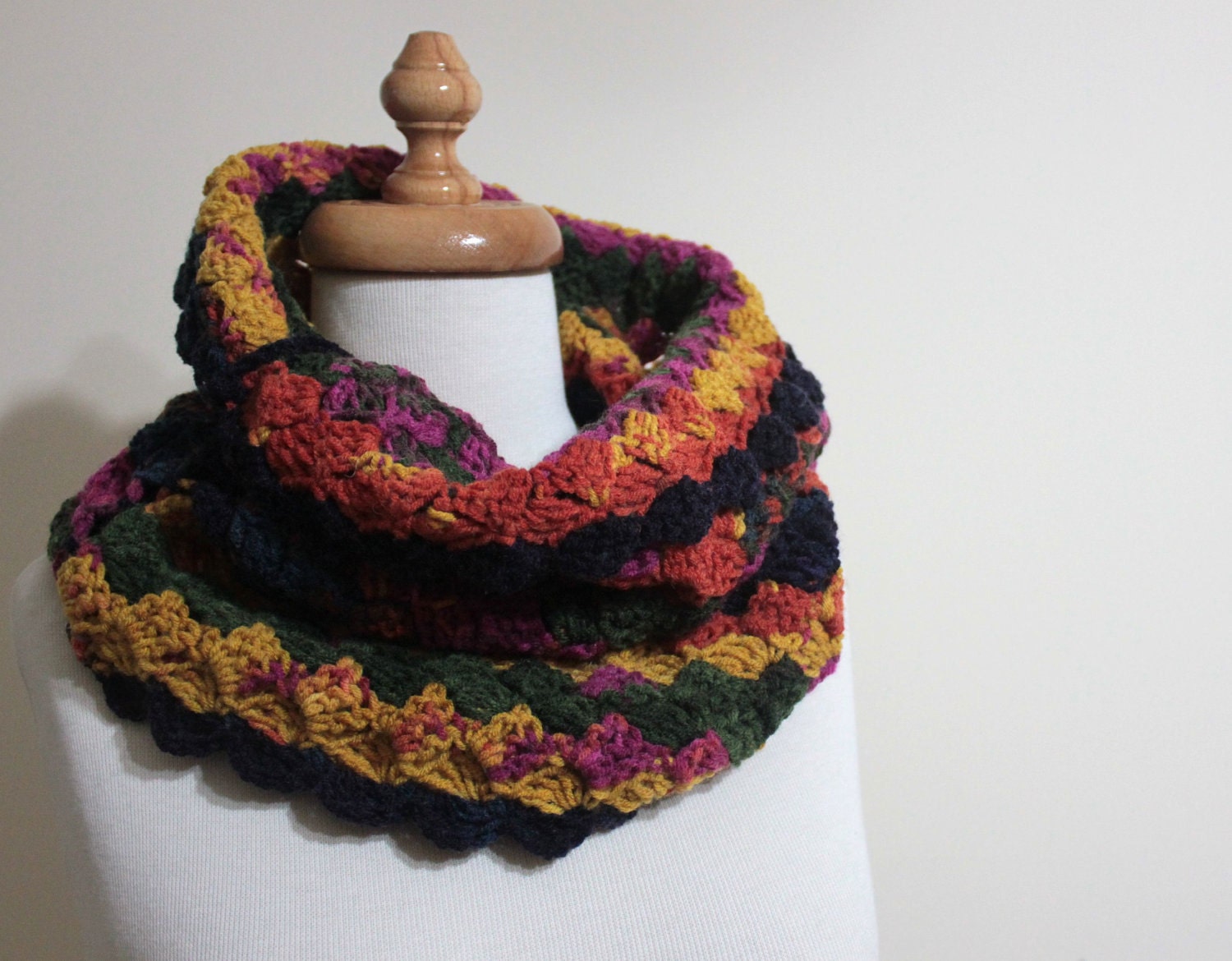 Infinity Cowl Mittens Gloves, Winter  Fall Trend - Hand Knit - For Her Holiday Fashion Spring Fashion READY TO SHIPPING
