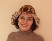 Handmade Hat Beige Cream Brown Colorful Fall Winter Fashion Gift For Her Women Fashion READY TO SHIPPING