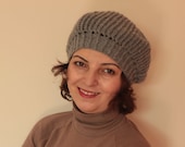 Handmade Hat Grey Fall Winter Fashion Gift For Her Women Fashion READY TO SHIPPING