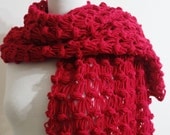 Red Shawl Women Shawl Scarf / Crochet Shawl, Bridesmaid Stole, Wrap