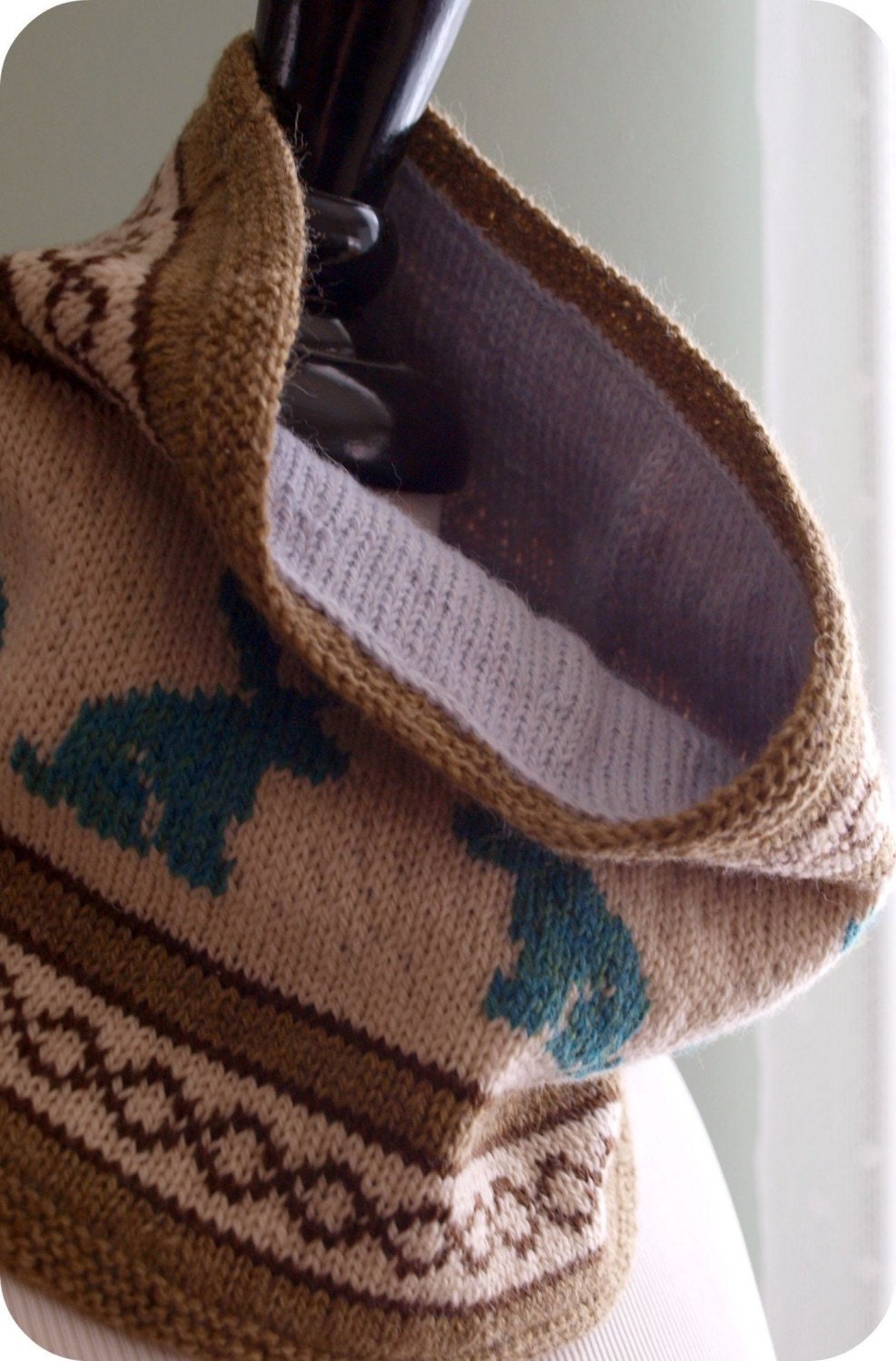 Cowichan Jackalope Cowl Knitting Pattern (PDF No Shipping)