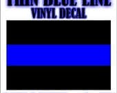 Two Thin Blue Line Decal Stickers Police Sheriff FOP