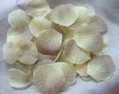 100 Grey and Ivory  ARTIFICIAL SILK Rose PETALS for Wedding Decorations