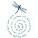 The Witches Rule of three - dragonfly - CLING STAMP by Cherry Pie Art Stamps