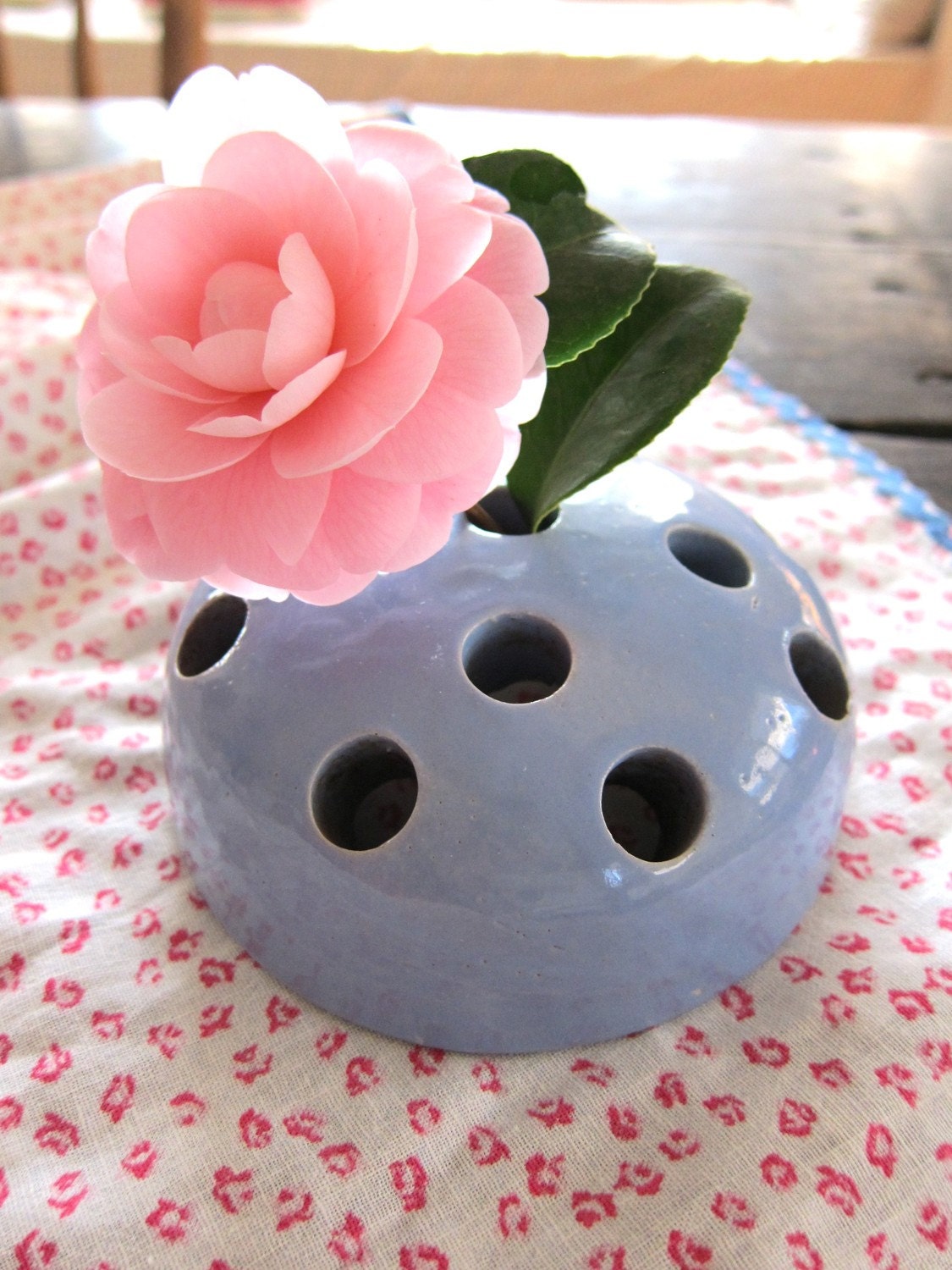 French Blue Flower Frog