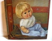 charming little girl doll painting