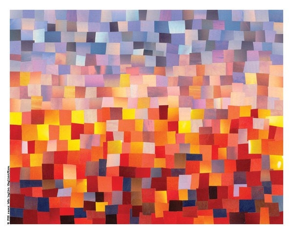 Sunset Print by binglishART