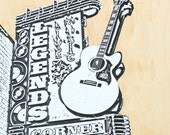 Legends Sign Modern Mixed Media Art