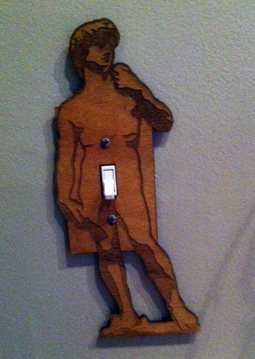 Michelangelo's David dirty light switch cover