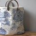 Knitting bag, blue toile (LAST ONE)