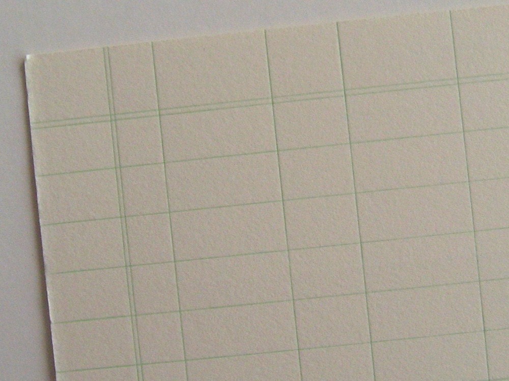 Ledger paper letterpress printed postcard