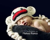SOCK MONKEY Hats for newborns, toddlers