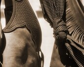 Western Cowboy Chaps Sepia Giclee' Print