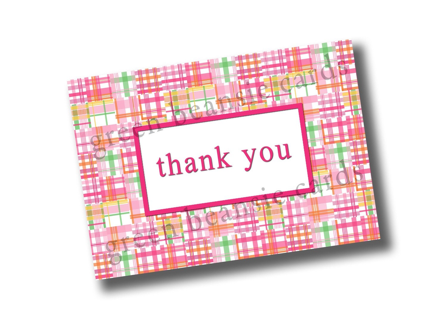 PINK MADRAS Printable Thank You Card - 4" x 6" or 5" x 7" Il_170x135
