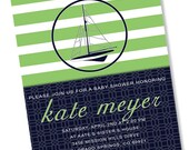 PREPPY NAUTICAL Printable Party Invitation - Navy and Kelly Green Il_170x135