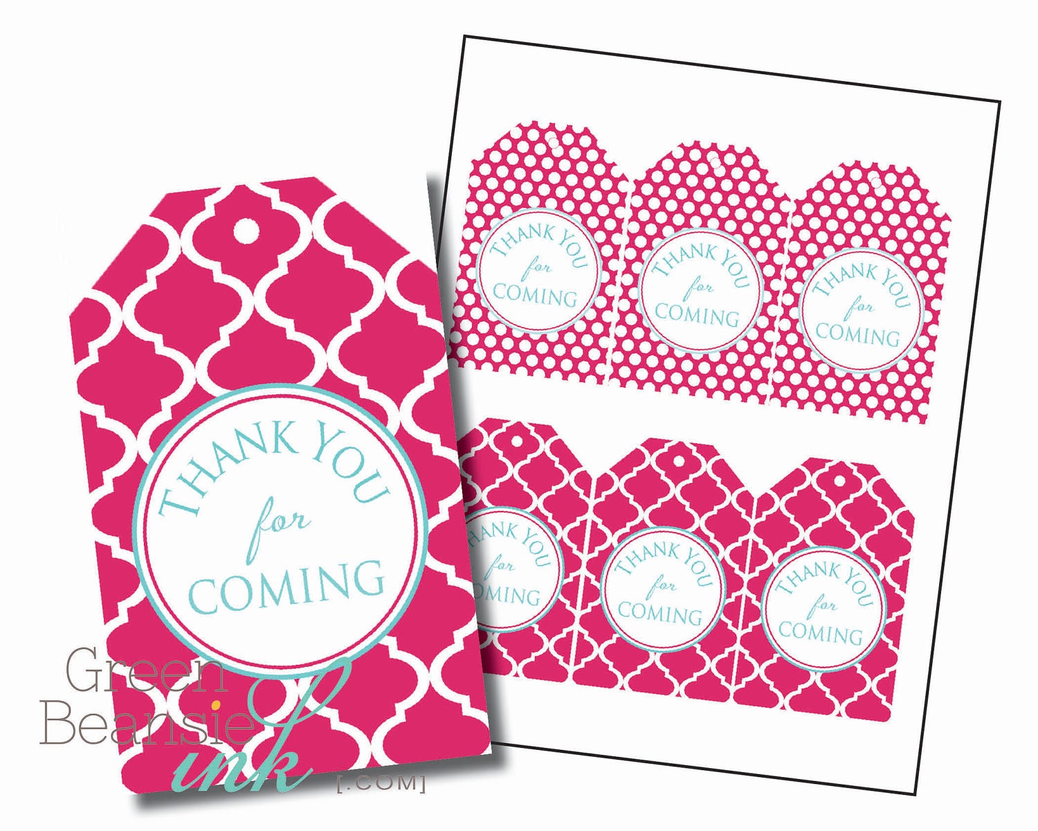 MODERN PINK Printable Gift Tags Il_570xn