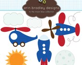 Spaceship Clipart Clip Art Tranportation Graphics Personal & Commercial Use Il_170x135