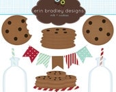 Milk and Cookies Clipart Clip Art Personal & Commercial Use