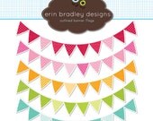 Colorful Pennant Banner Flags Clipart Commercial Use Clip Art Graphics Il_170x135