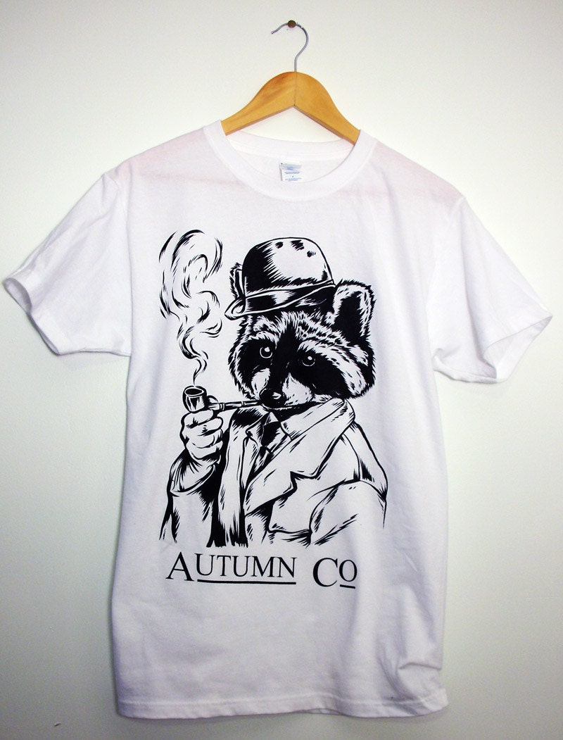 Fancy Raccoon in White S, M, L, XL