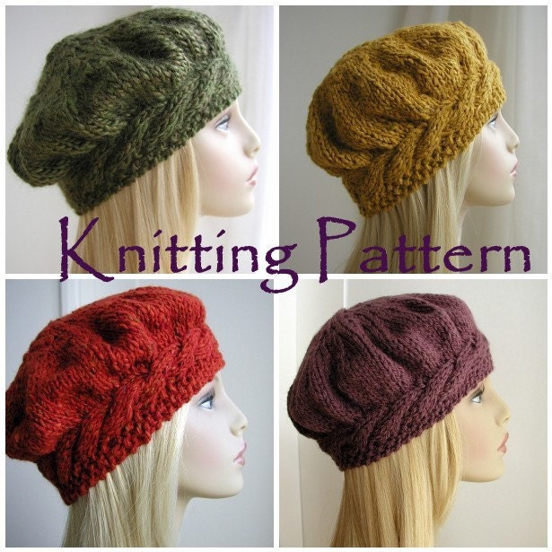 Instant Download PDF Beret Knitting Pattern