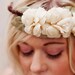 Rustic Woodland Halo Crown - bridal flower floral halo - wedding hair accessories - wedding headband