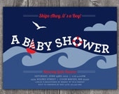 Nautical Shower - Custom Digital Baby Shower Invitation Printable Il_170x135