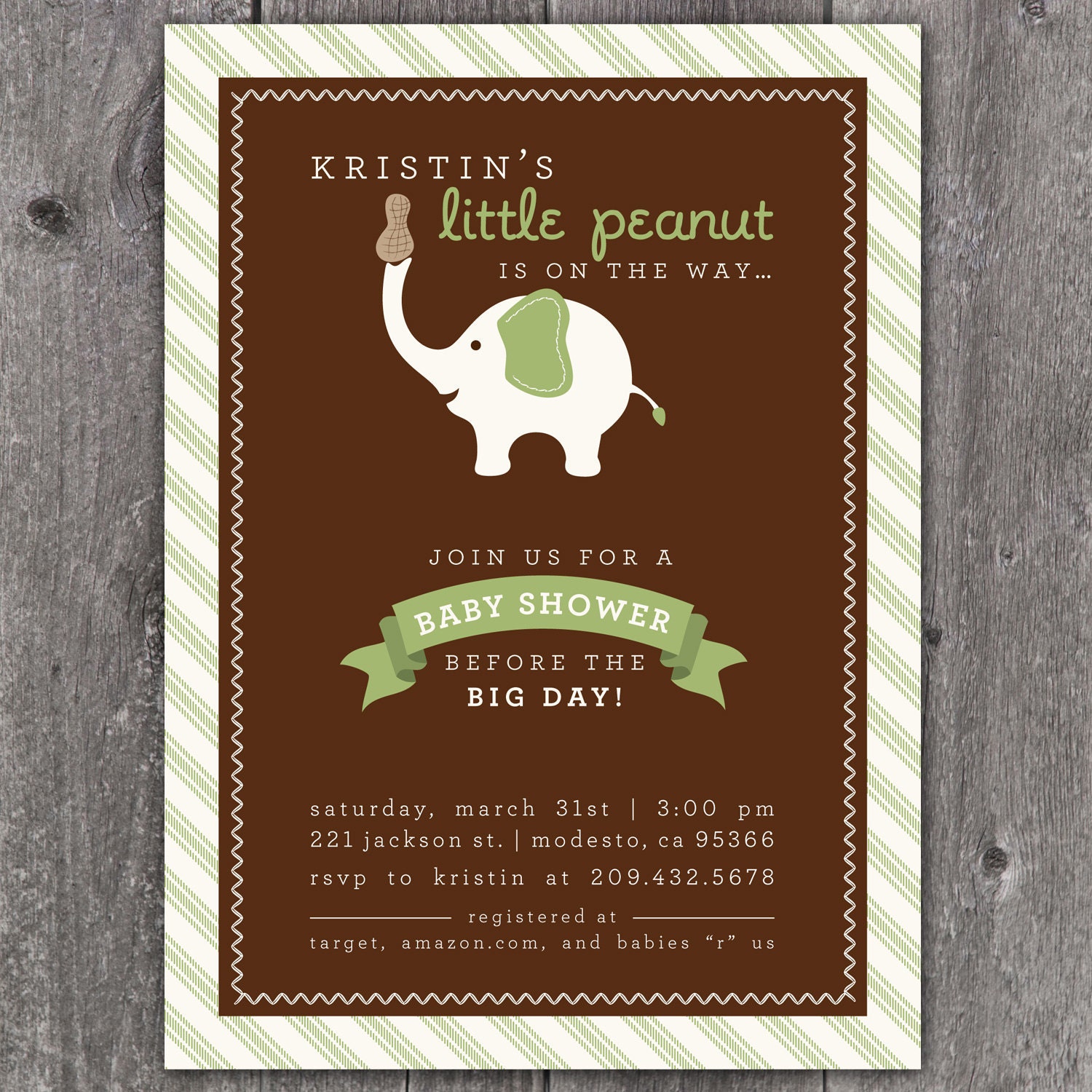 Little Peanut - Custom Baby Shower Invitation Il_570xn