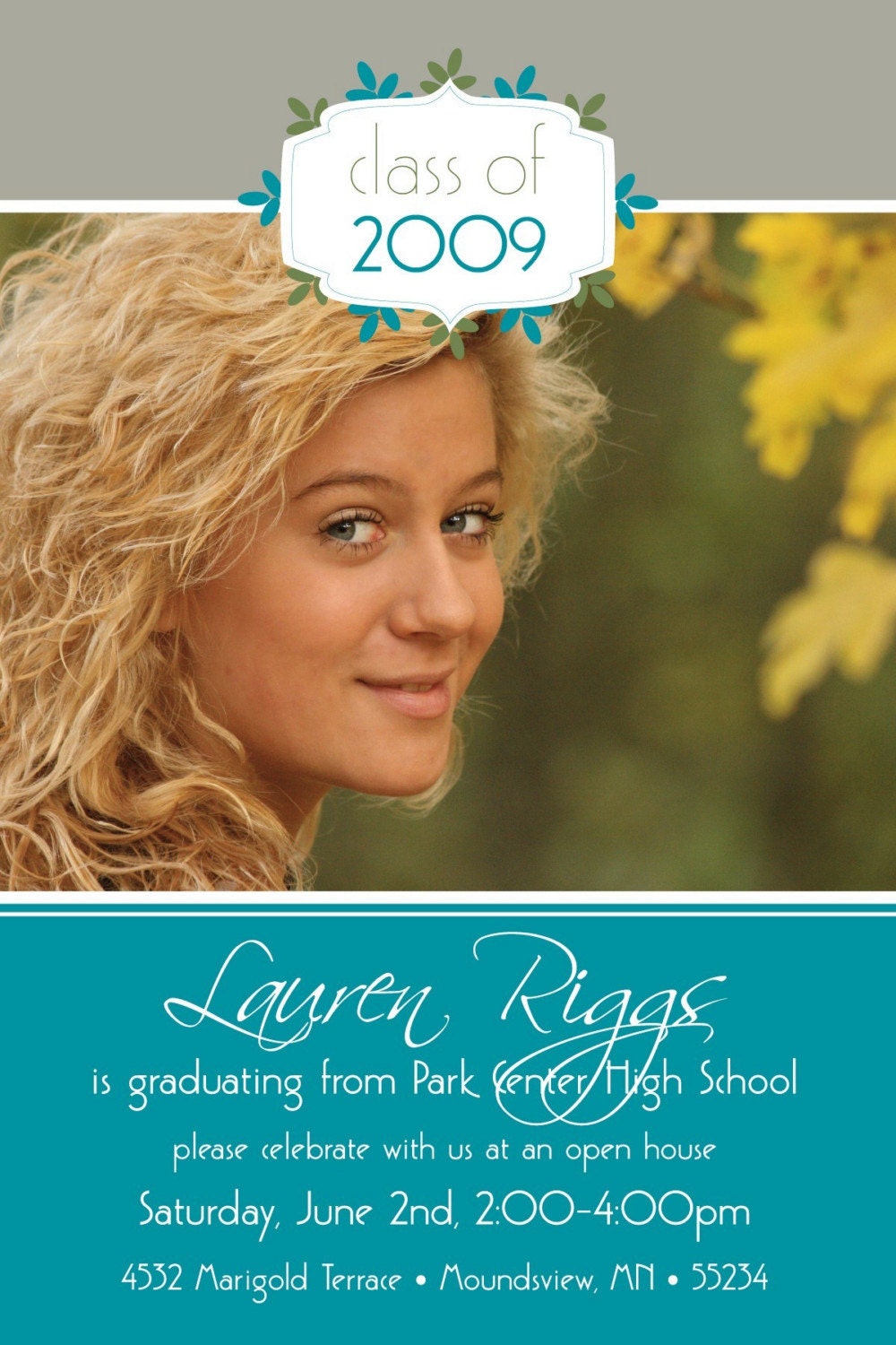 Simply Modern - Custom Photo Graduation Open House Invitation or Announcement Il_570xn