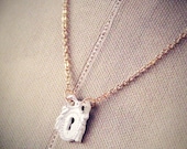 keyhole necklace . gold filled . the french connection . simplicity