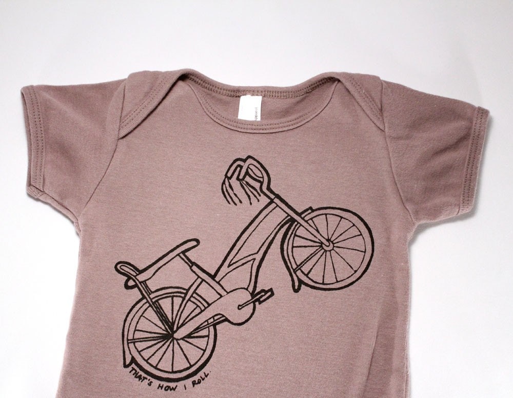 bike bodysuit organic baby Thats How I roll