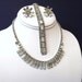 Vintage Rhinestone Set Necklace Bracelet Earrings 1950s Wedding Bridal Jewelry