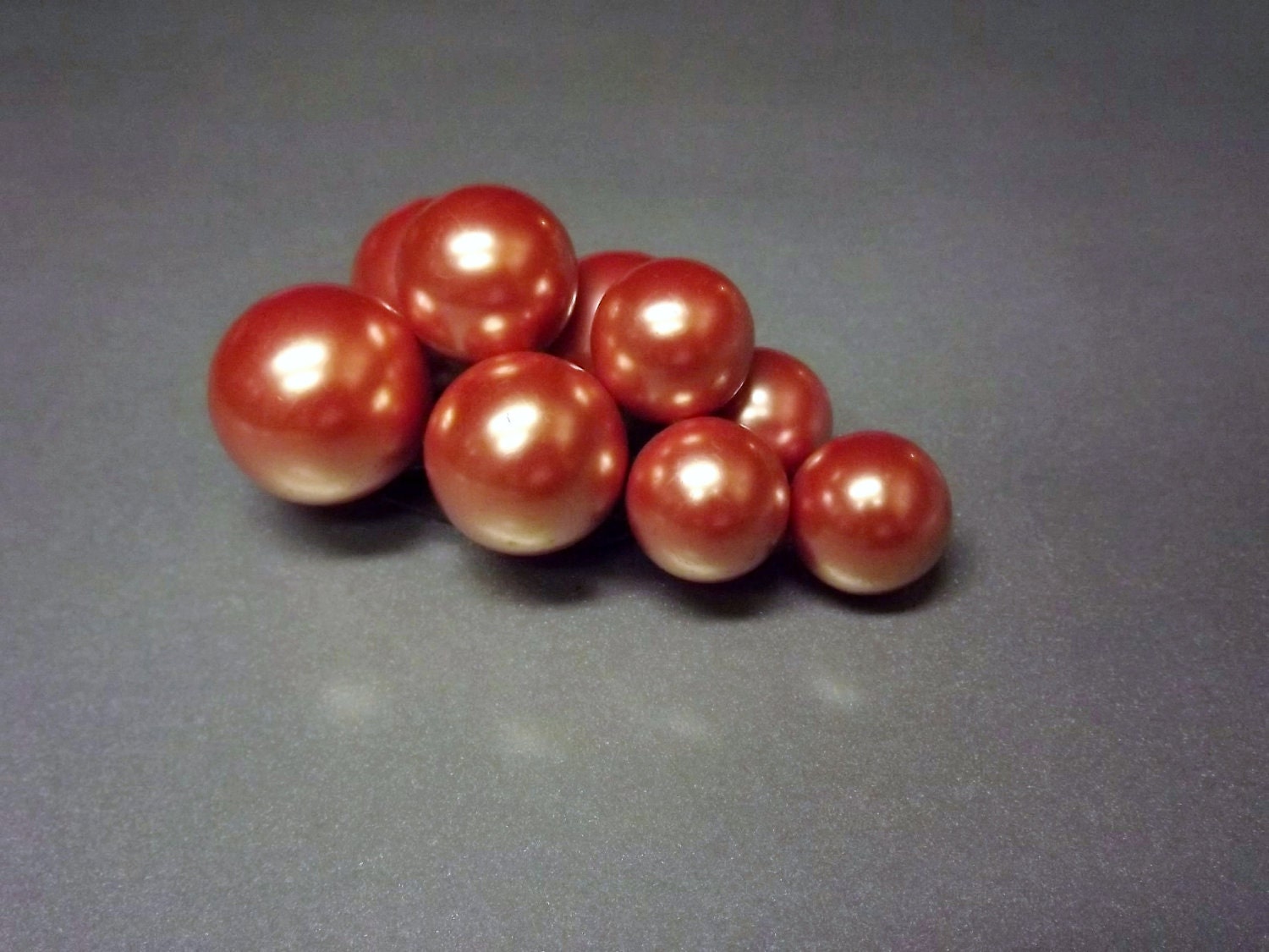 Art Deco Dress Clip Large Peach Bead Grapecluster Vintage Accessory