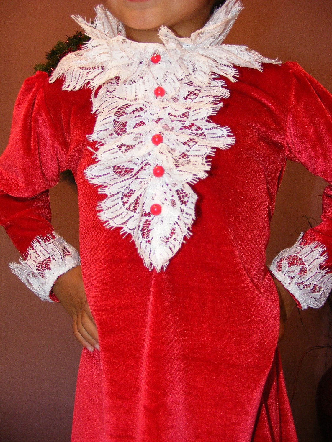 Red Velvet, Holiday Dress for little Girl READY To SHIP. Ships out next day 3 day air