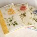 Fabric Journal Cover - Red Rose - Fabric A6 Notebook, Diary  - Pink Japanese Flowers on White