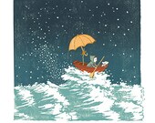 Red boat - limited edition print (number 29/80)