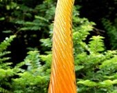 Hand blown Glass Icicle - Fire - Red, Orange and Yellow