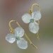 Sterling Silver Blue Topaz Earrings, Hydrangea Drop Earrings, Flower Earrings, 18k Gold Earwires, Made to order