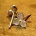 Teeny Hydrangea Flower Stud Earrings, Small Flower Earrings, Sterling Silver, Made to Order