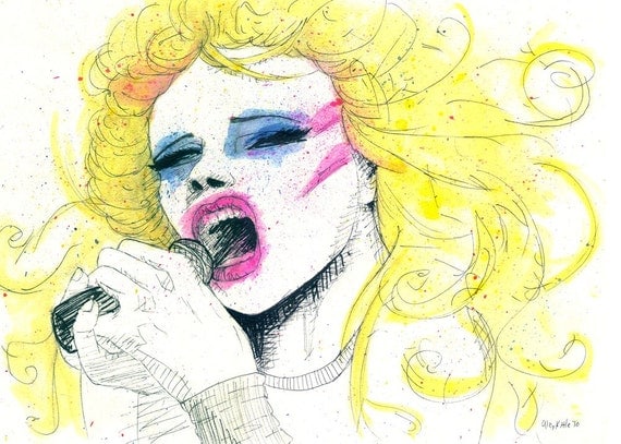 Hedwig and the Angry Inch splatter ink print