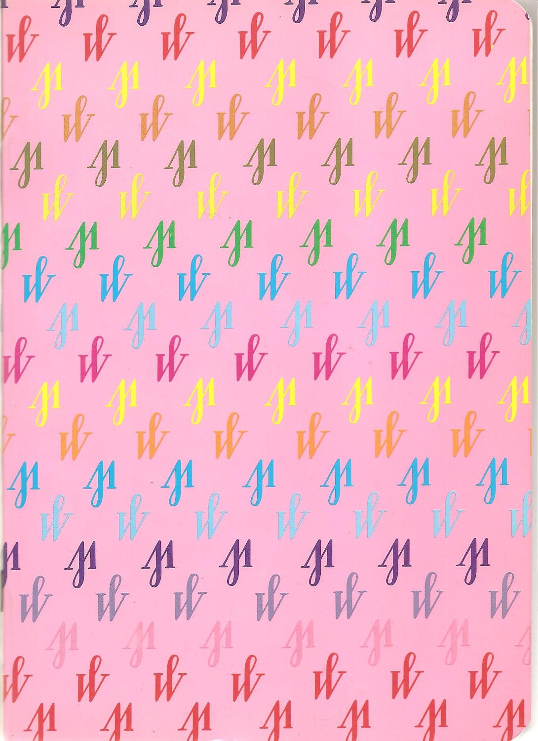 80s Vintage Pink Rainbow W 50-sheet-notebook