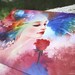 Butterfly Kisses. rainbow love rose valentines kiss lover art print