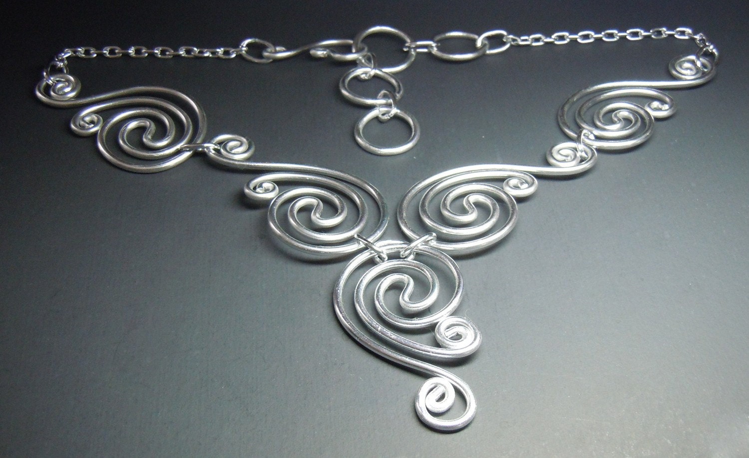 Spiral Waves Adjustable Necklace