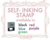 Custom calligraphy SELF-INKING address stamp