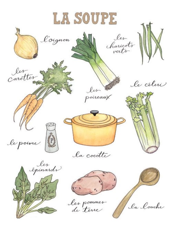 La Soupe fine art watercolor print