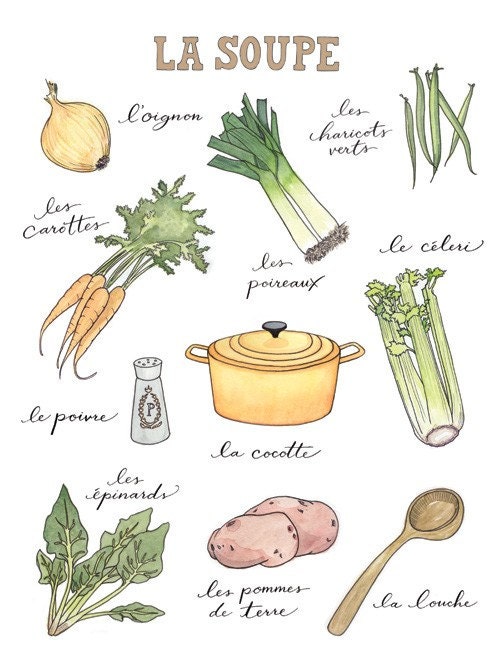 La Soupe fine art watercolor print