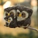 RESERVED - Needle Felted Owl Ornament - Family of Three